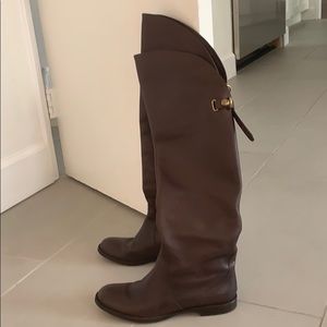 Coach over the knee boots